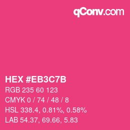 Código de color: HEX #EB3C7B | qconv.com