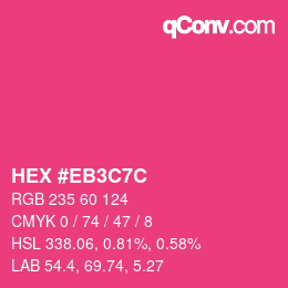 Farbcode: HEX #EB3C7C | qconv.com