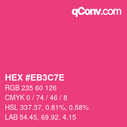 Farbcode: HEX #EB3C7E | qconv.com