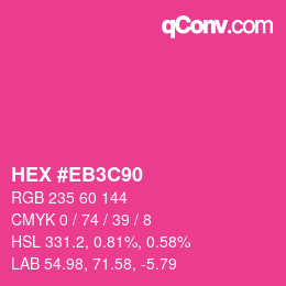 Color code: HEX #EB3C90 | qconv.com