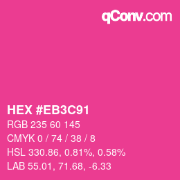 カラーコード: HEX #EB3C91 | qconv.com