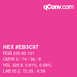 Farbcode: HEX #EB3C97 | qconv.com