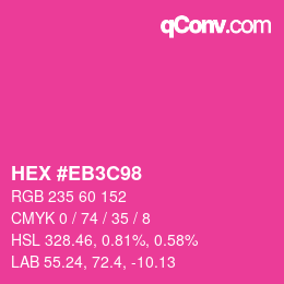 Código de color: HEX #EB3C98 | qconv.com