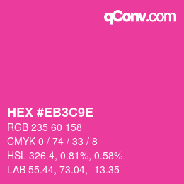 Código de color: HEX #EB3C9E | qconv.com