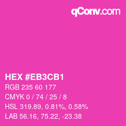 Color code: HEX #EB3CB1 | qconv.com