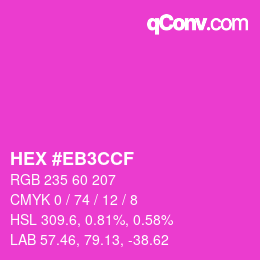 Farbcode: HEX #EB3CCF | qconv.com