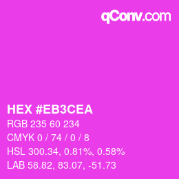 Color code: HEX #EB3CEA | qconv.com