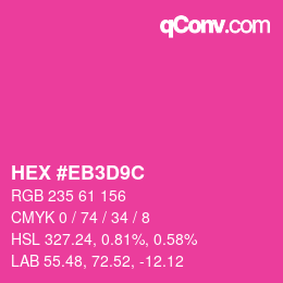 Farbcode: HEX #EB3D9C | qconv.com