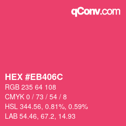 Color code: HEX #EB406C | qconv.com