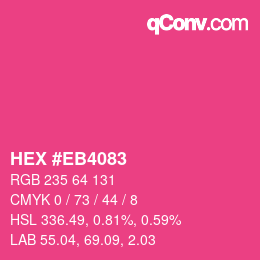 Color code: HEX #EB4083 | qconv.com