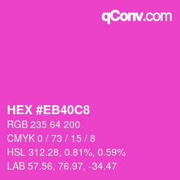 Color code: HEX #EB40C8 | qconv.com