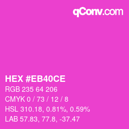 Color code: HEX #EB40CE | qconv.com