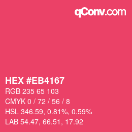 Color code: HEX #EB4167 | qconv.com