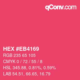 Color code: HEX #EB4169 | qconv.com