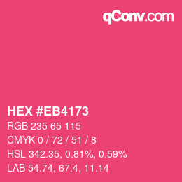 Color code: HEX #EB4173 | qconv.com