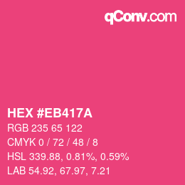Color code: HEX #EB417A | qconv.com