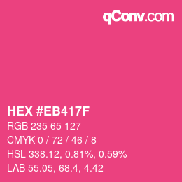 Color code: HEX #EB417F | qconv.com