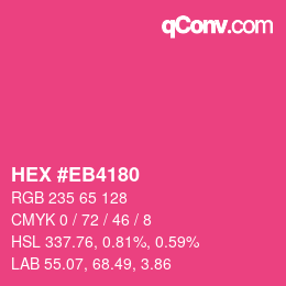 Color code: HEX #EB4180 | qconv.com