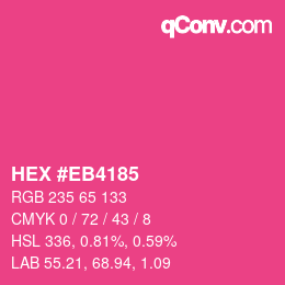 Color code: HEX #EB4185 | qconv.com