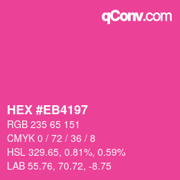 Código de color: HEX #EB4197 | qconv.com