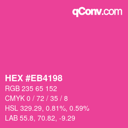 Color code: HEX #EB4198 | qconv.com