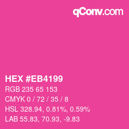 Color code: HEX #EB4199 | qconv.com