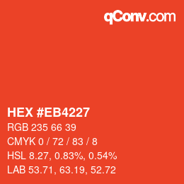 Color code: HEX #EB4227 | qconv.com