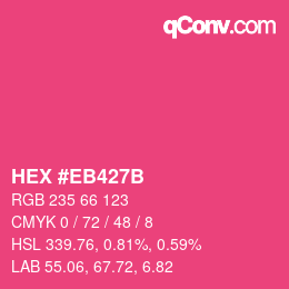 Color code: HEX #EB427B | qconv.com