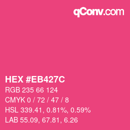 Color code: HEX #EB427C | qconv.com