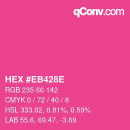 Color code: HEX #EB428E | qconv.com