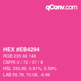 Color code: HEX #EB4294 | qconv.com