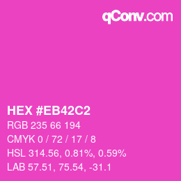 Color code: HEX #EB42C2 | qconv.com
