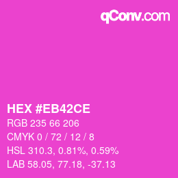Color code: HEX #EB42CE | qconv.com