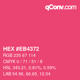 Color code: HEX #EB4372 | qconv.com