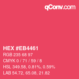 Color code: HEX #EB4461 | qconv.com