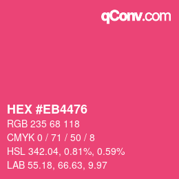 Color code: HEX #EB4476 | qconv.com