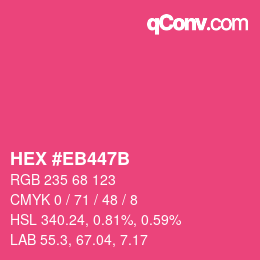 Color code: HEX #EB447B | qconv.com