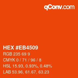Color code: HEX #EB4509 | qconv.com