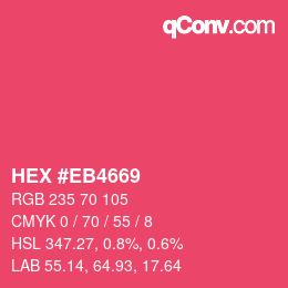 Color code: HEX #EB4669 | qconv.com