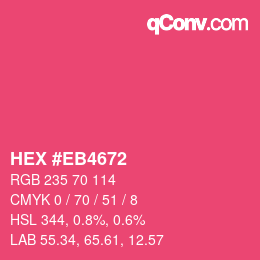 Color code: HEX #EB4672 | qconv.com