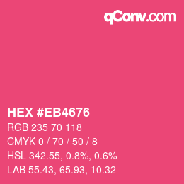 Color code: HEX #EB4676 | qconv.com