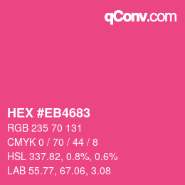 カラーコード: HEX #EB4683 | qconv.com