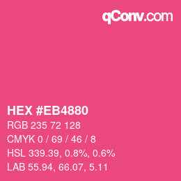 Color code: HEX #EB4880 | qconv.com