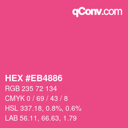 Color code: HEX #EB4886 | qconv.com