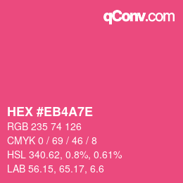 Código de color: HEX #EB4A7E | qconv.com