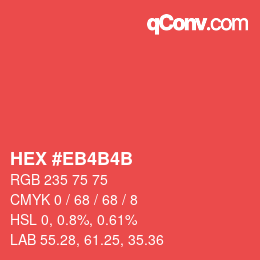 Color code: HEX #EB4B4B | qconv.com