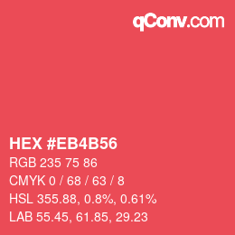 Color code: HEX #EB4B56 | qconv.com