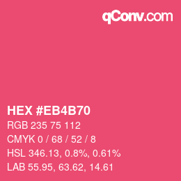 Color code: HEX #EB4B70 | qconv.com