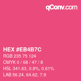 Color code: HEX #EB4B7C | qconv.com