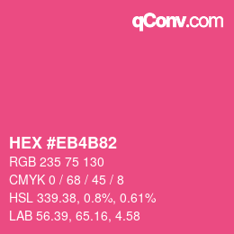 Color code: HEX #EB4B82 | qconv.com